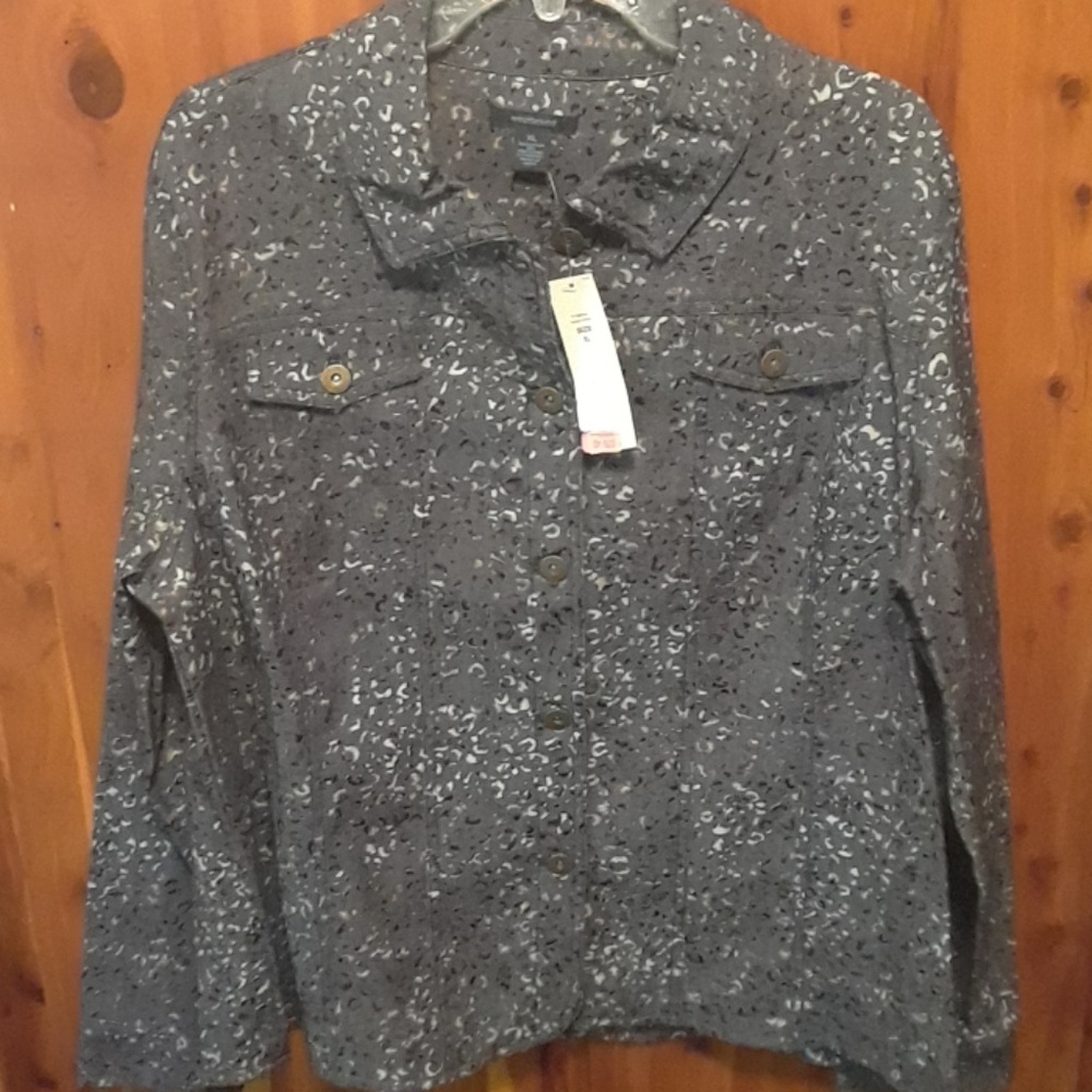 Westbound Women Button Down Multi Color Jacket
